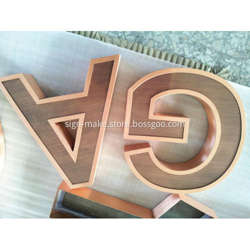 Custom 3D Copper Metal Letters for Wall